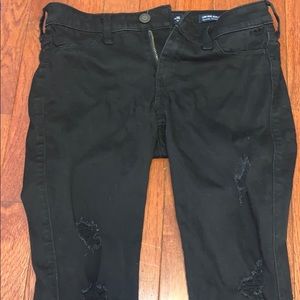 Black ripped jeans from Hollister